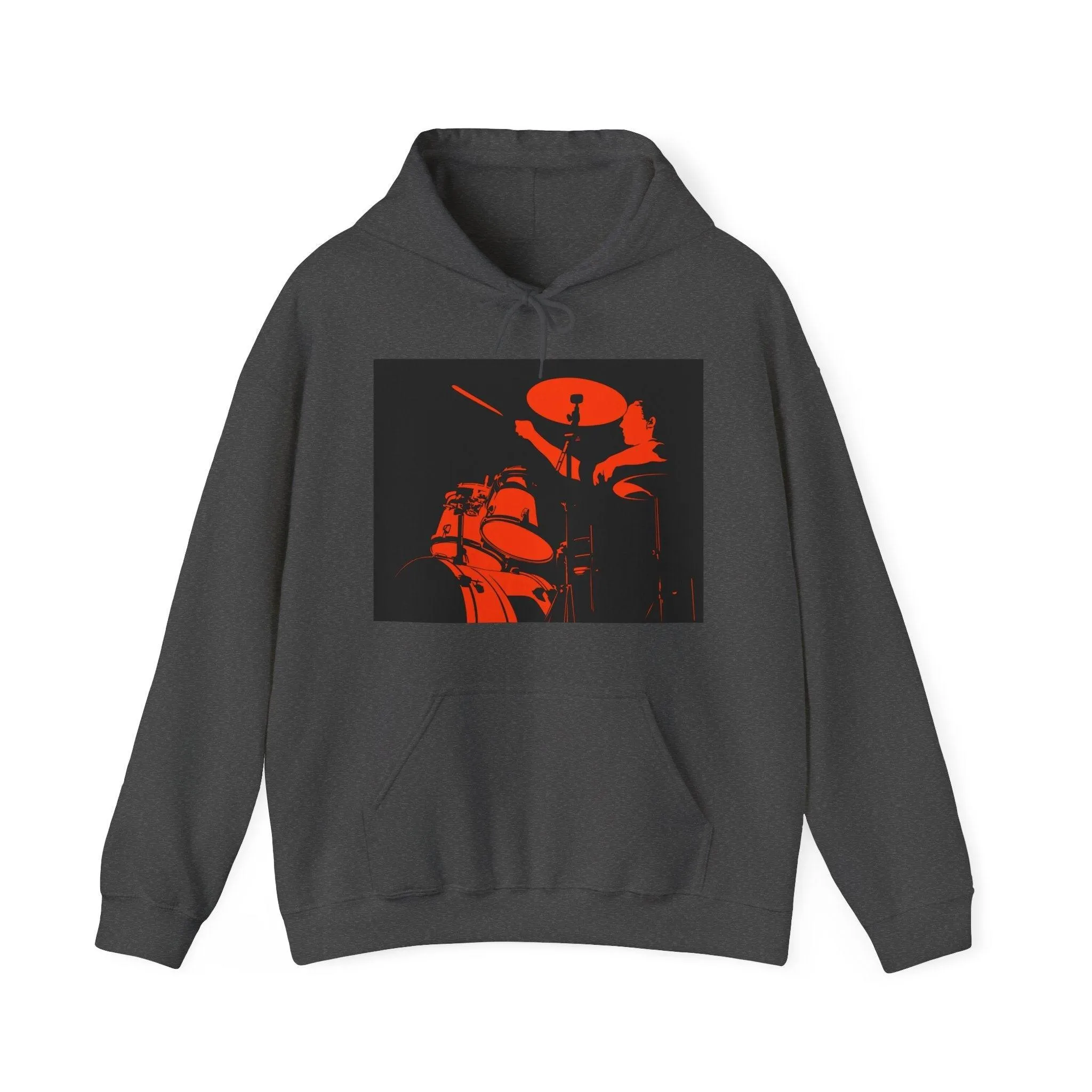 Red Black Drummer Unisex Heavy Blend™ Hooded Sweatshirt