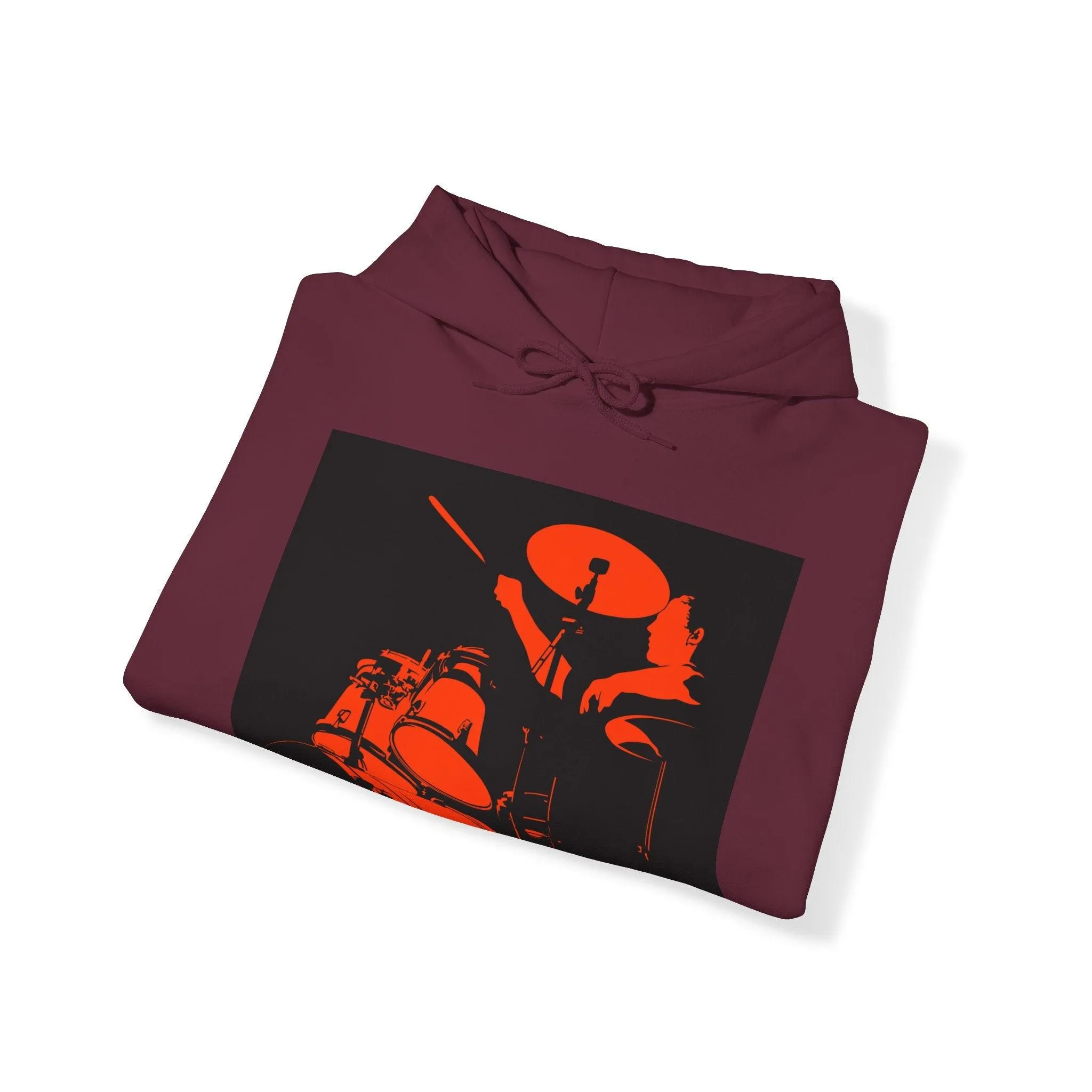 Red Black Drummer Unisex Heavy Blend™ Hooded Sweatshirt