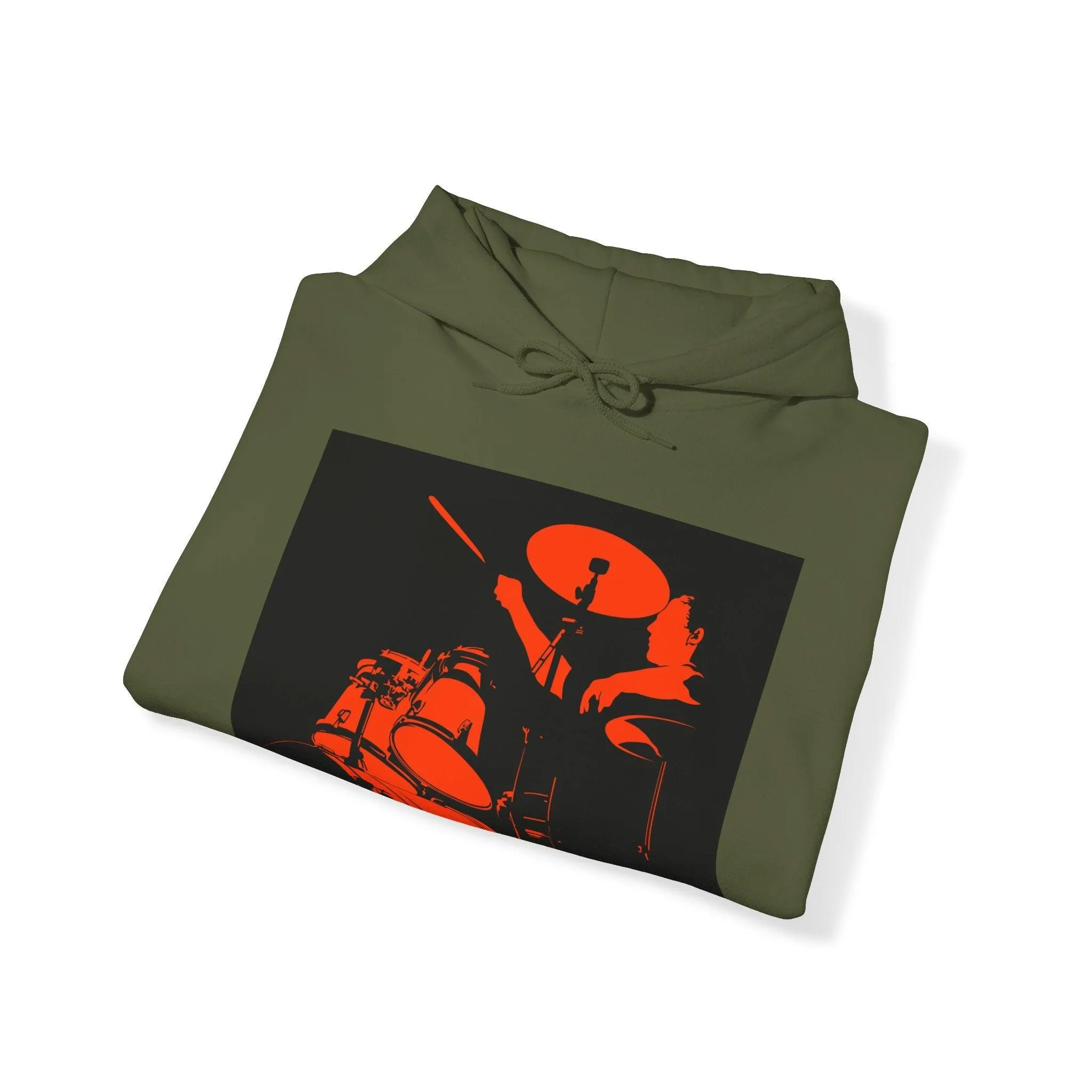Red Black Drummer Unisex Heavy Blend™ Hooded Sweatshirt