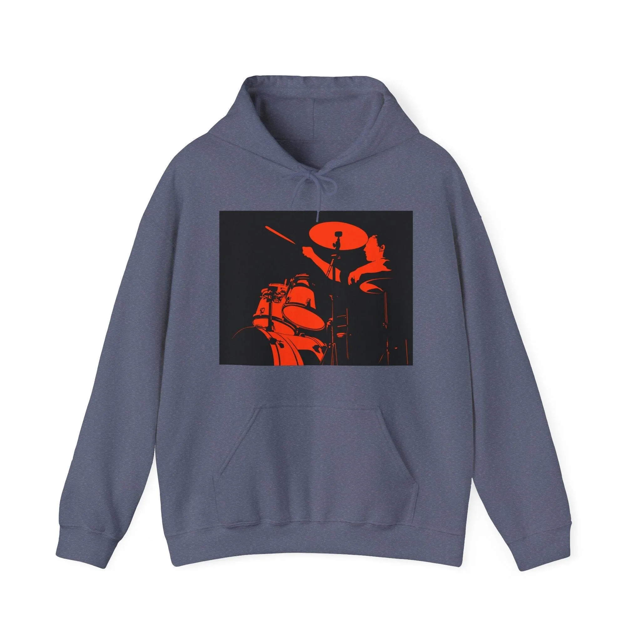 Red Black Drummer Unisex Heavy Blend™ Hooded Sweatshirt