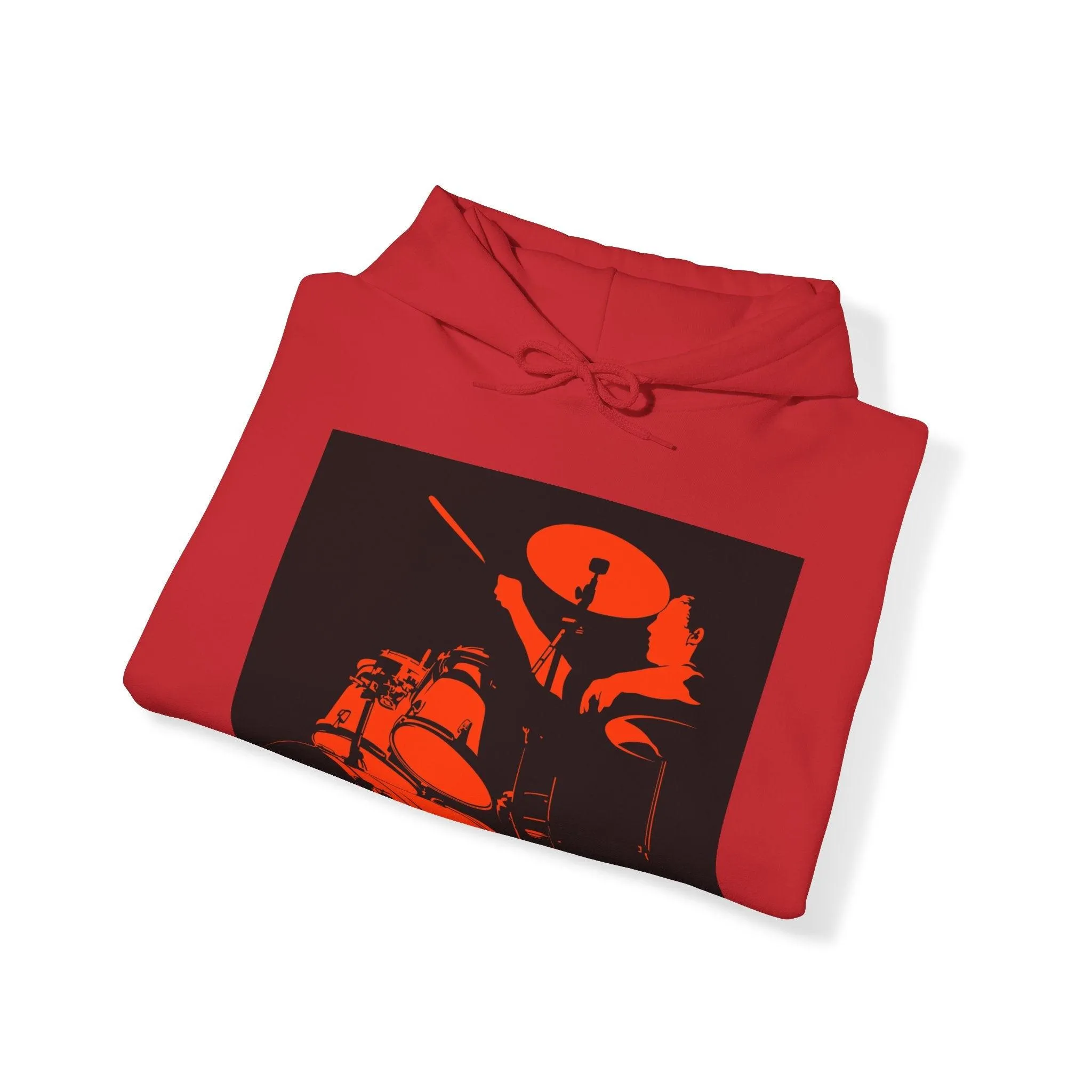 Red Black Drummer Unisex Heavy Blend™ Hooded Sweatshirt