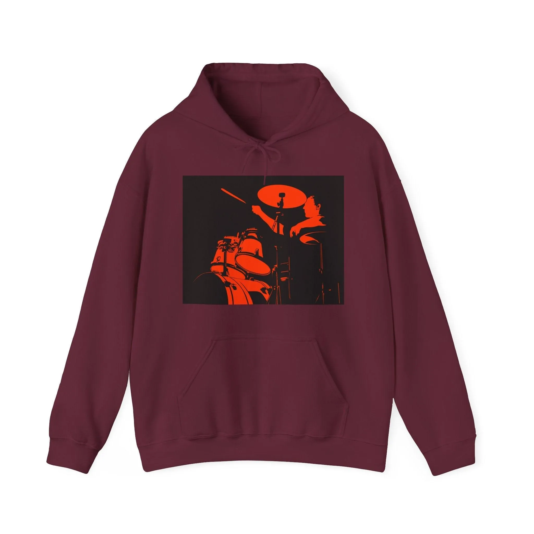 Red Black Drummer Unisex Heavy Blend™ Hooded Sweatshirt