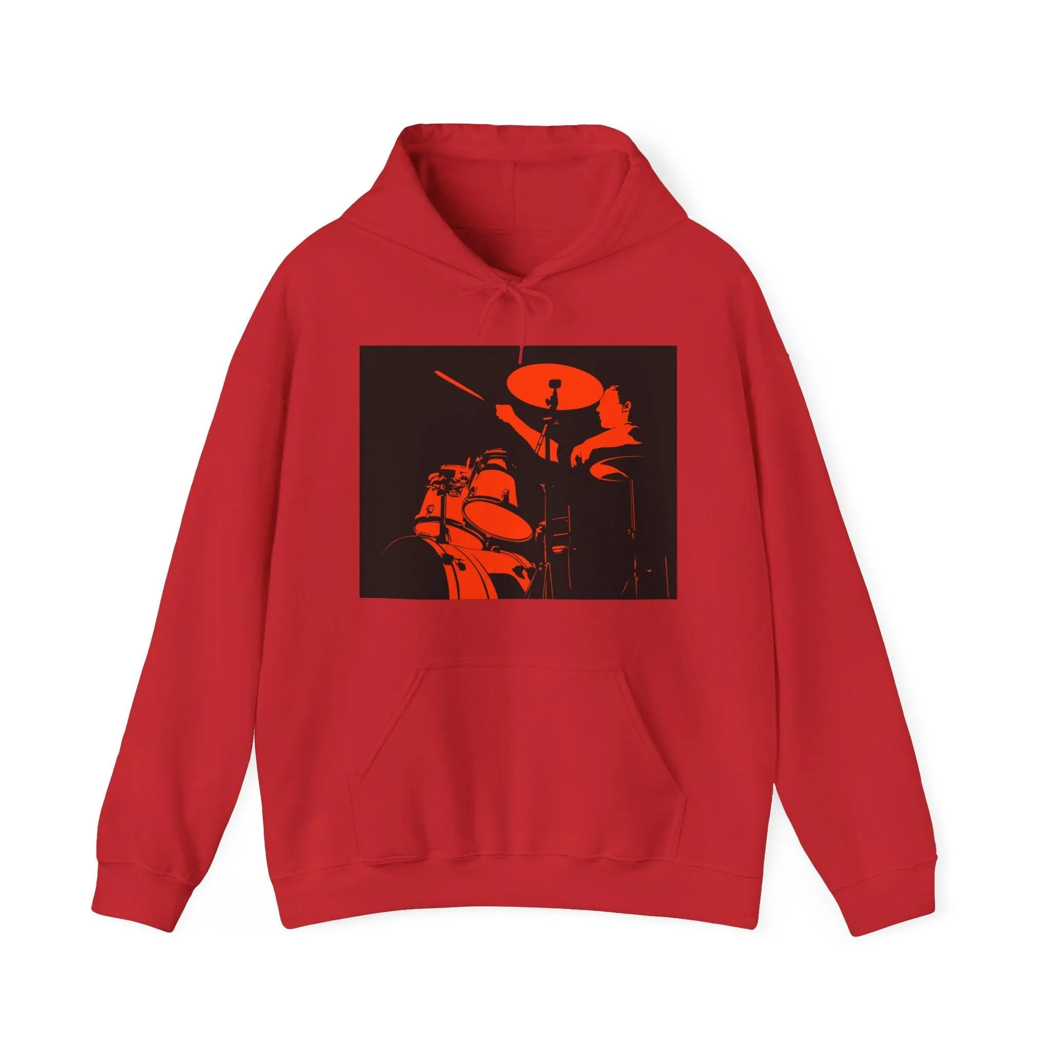 Red Black Drummer Unisex Heavy Blend™ Hooded Sweatshirt