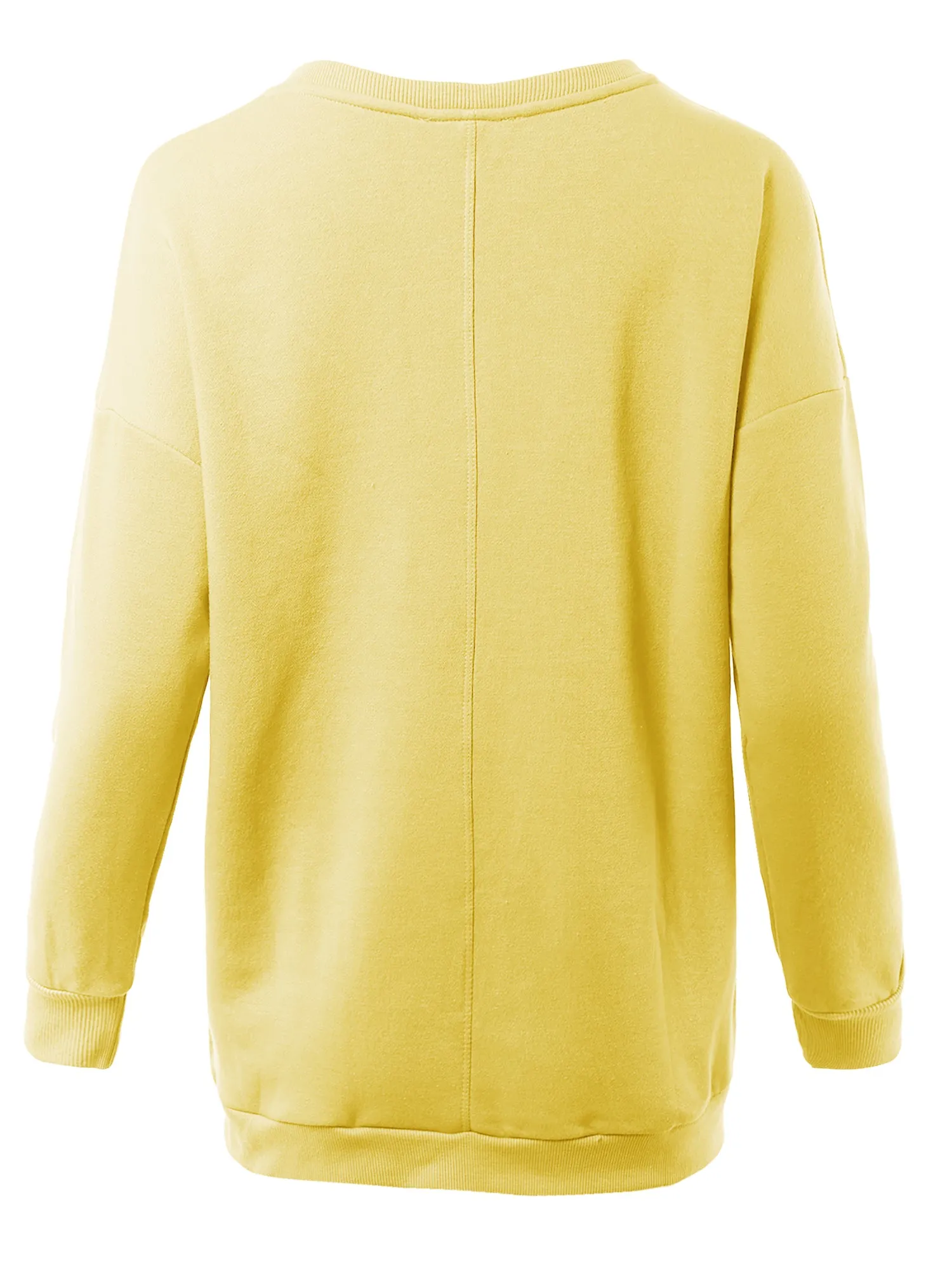 Relaxed Fit Long Sleeve V-Neck Side Pocket Sweatshirt