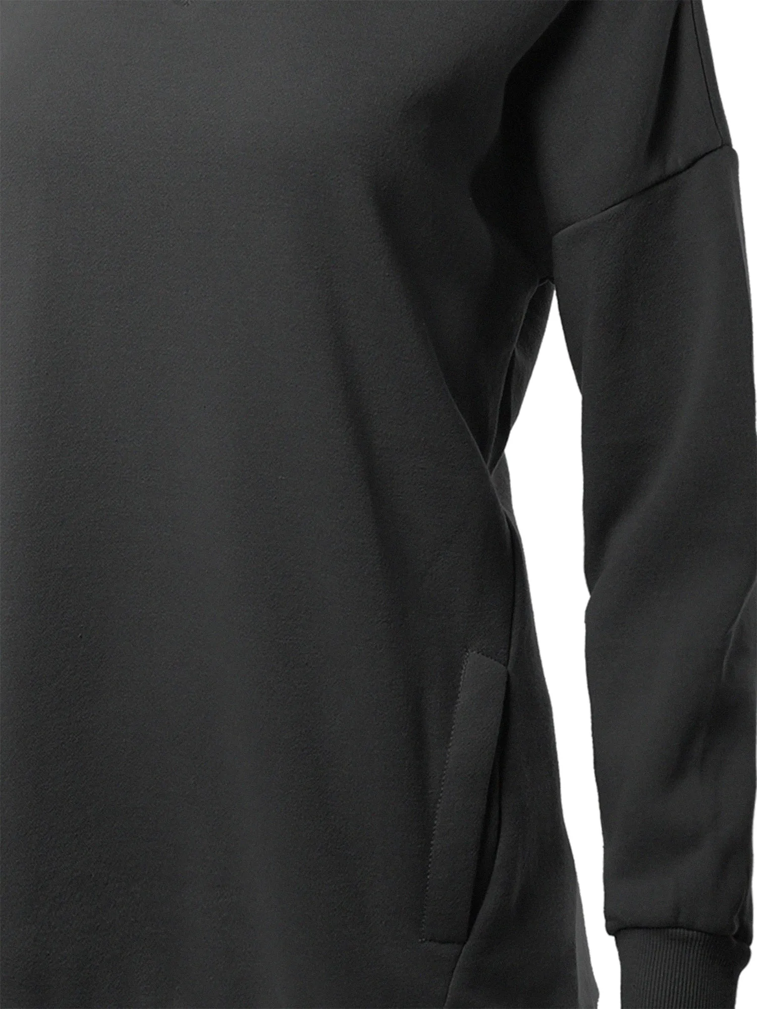 Relaxed Fit Long Sleeve V-Neck Side Pocket Sweatshirt