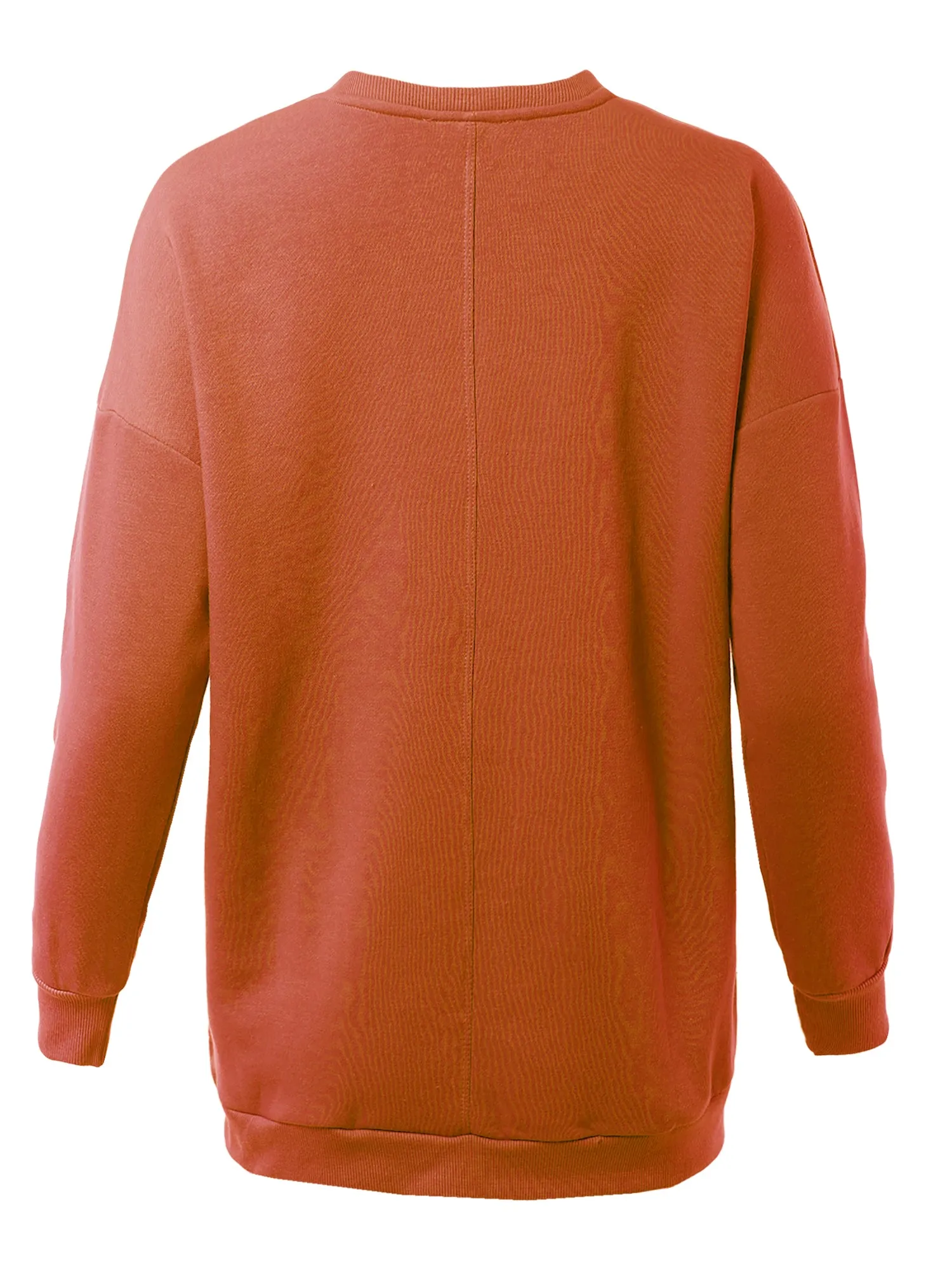 Relaxed Fit Long Sleeve V-Neck Side Pocket Sweatshirt