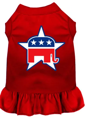 Republican Screen Print Dress Red Xxxl