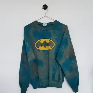 Reworked Tie-Dye Batman Sweatshirt | Size M