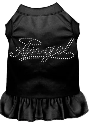 Rhinestone Angel Dress Black Xxxl