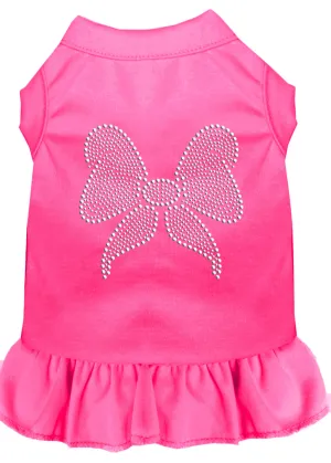 Rhinestone Bow Dress Bright Pink Xl