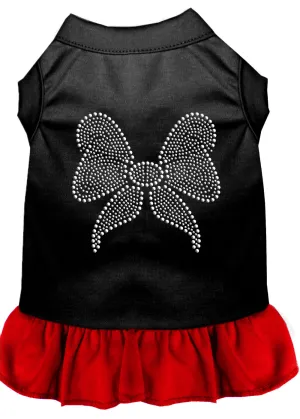 Rhinestone Bow Dresses Black With Red Xxxl
