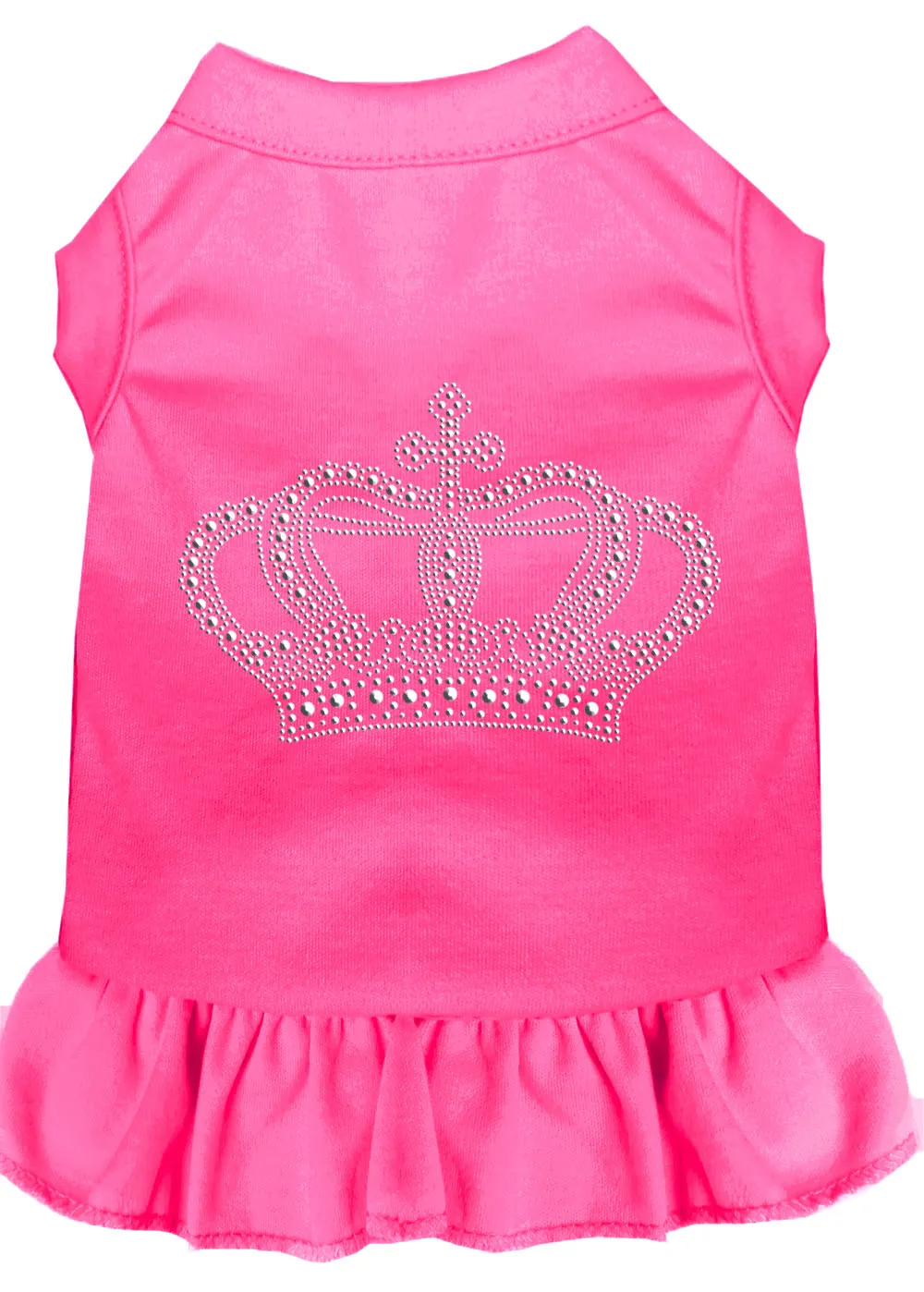 Rhinestone Crown Dress Bright Pink Xs