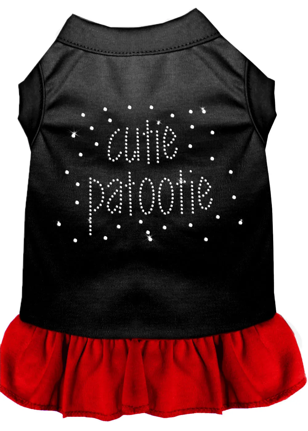 Rhinestone Cutie Patootie Dress Black With Red Xxl
