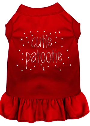 Rhinestone Cutie Patootie Dress Red Sm