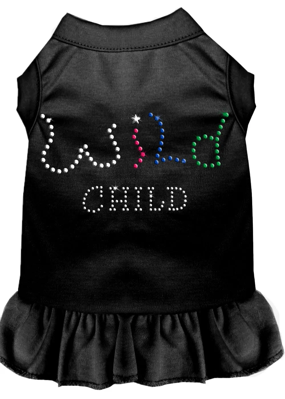 Rhinestone Wild Child Dress Black Sm