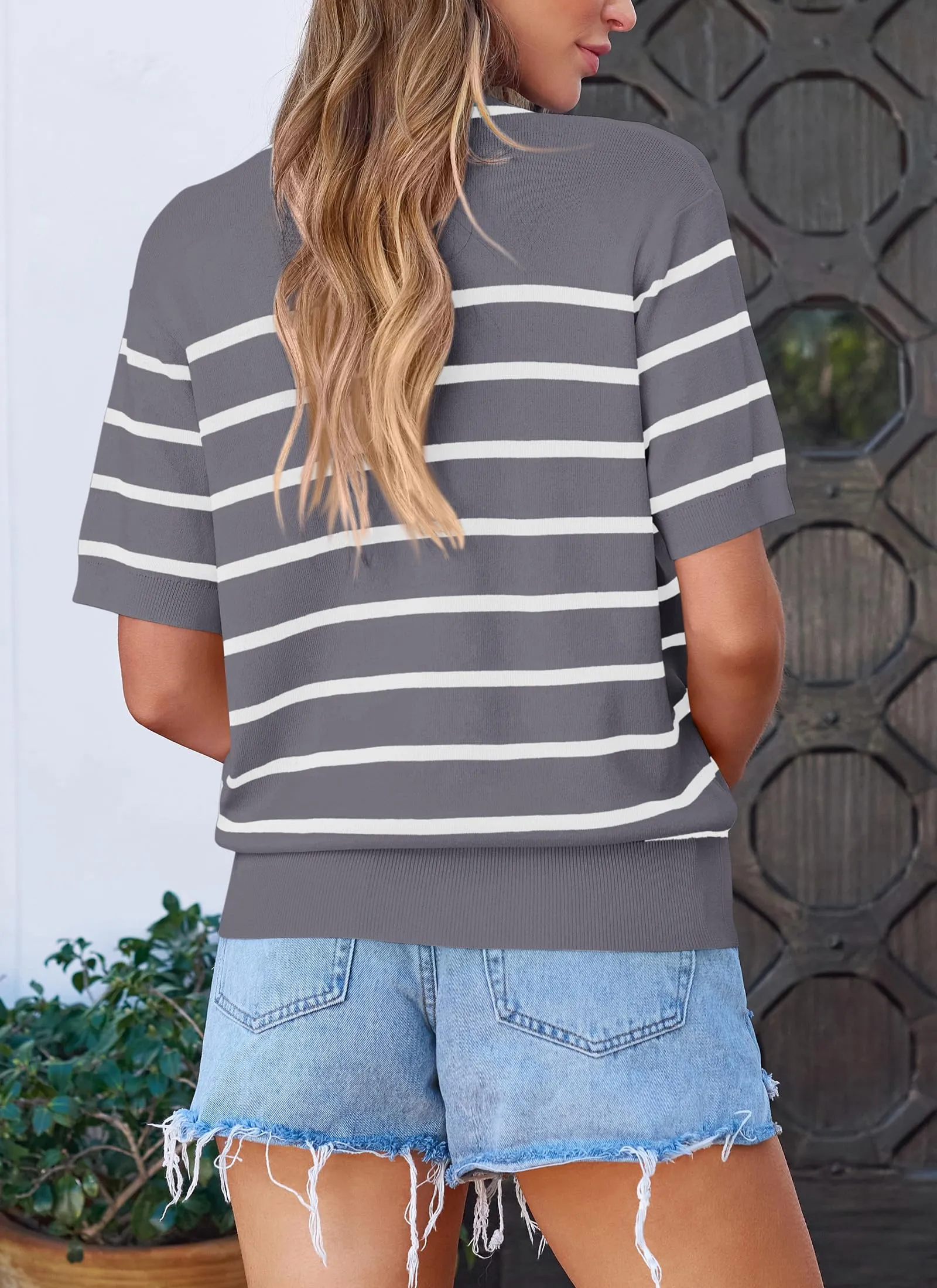 Short Sleeve Knit Going Out Top