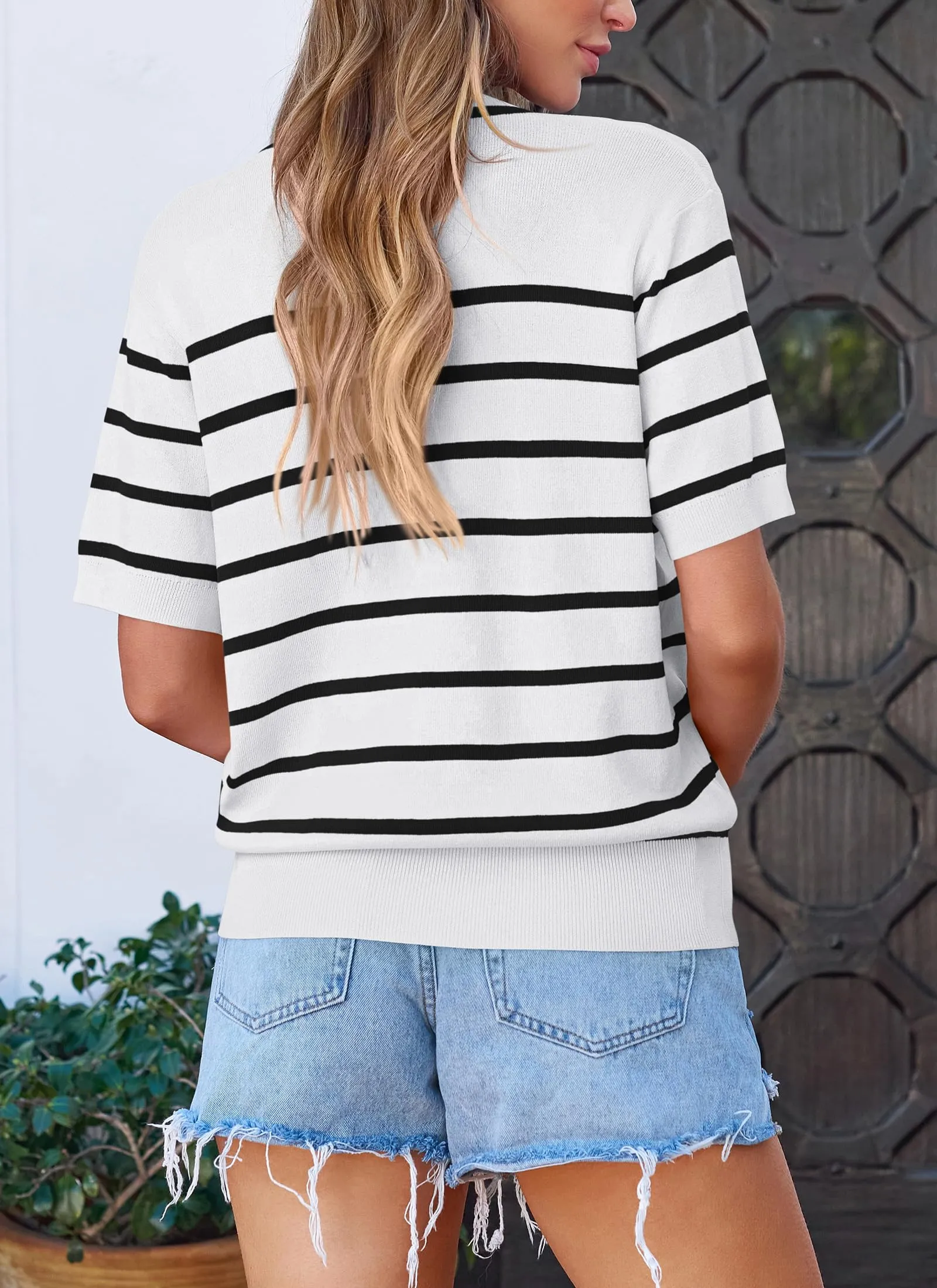 Short Sleeve Knit Going Out Top