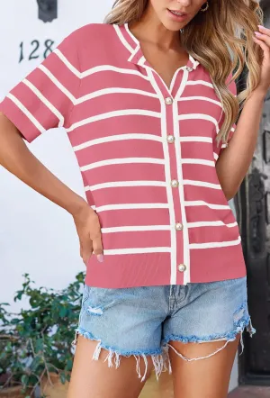 Short Sleeve Knit Going Out Top