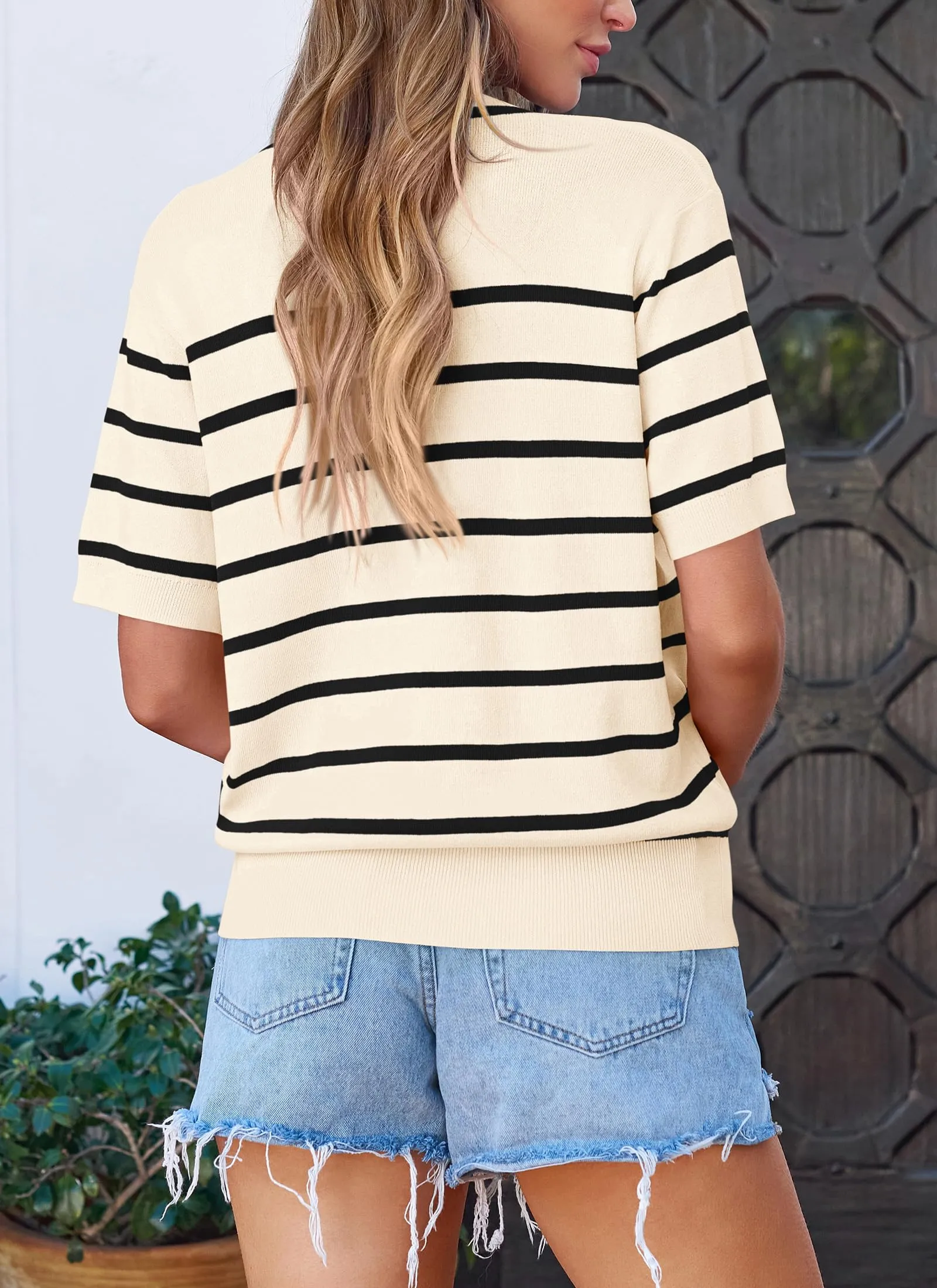 Short Sleeve Knit Going Out Top
