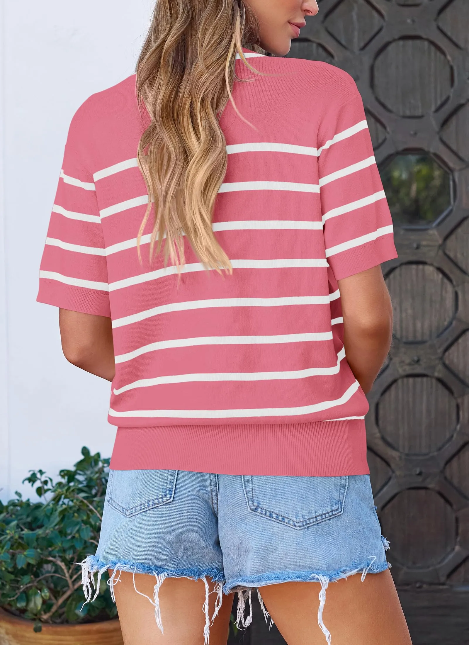 Short Sleeve Knit Going Out Top