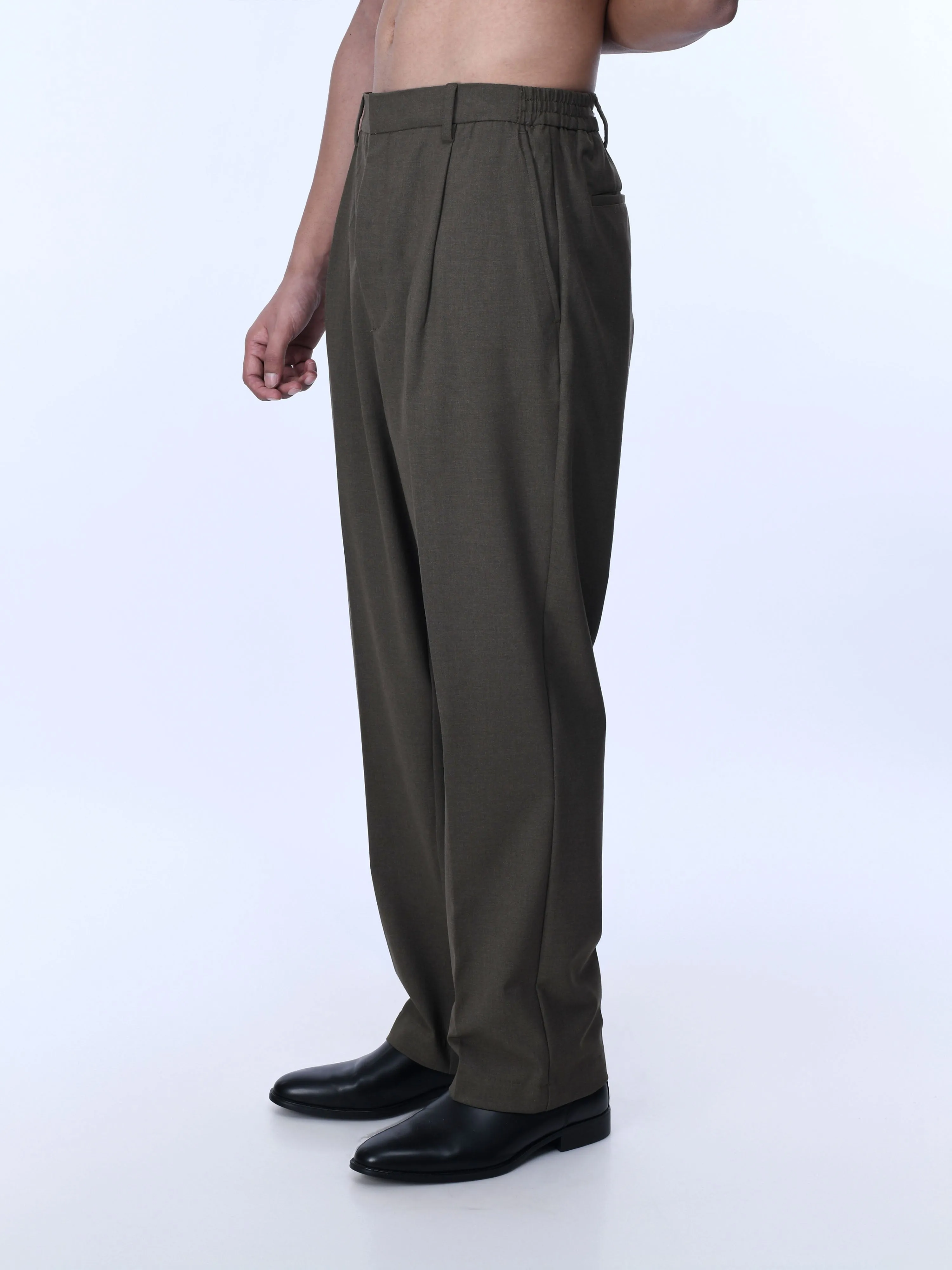 Soft Miracle Brown Relaxed Trousers