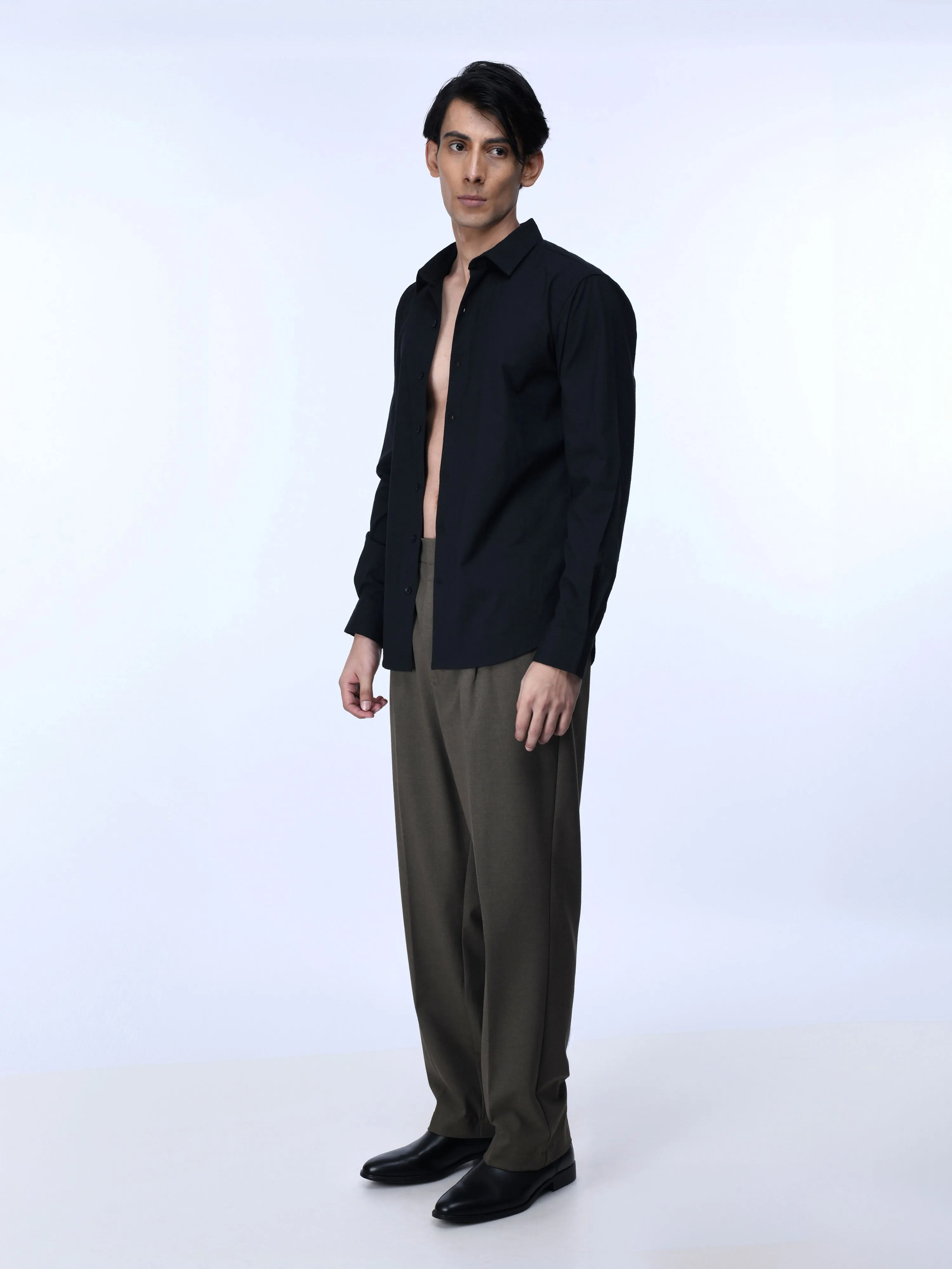 Soft Miracle Brown Relaxed Trousers