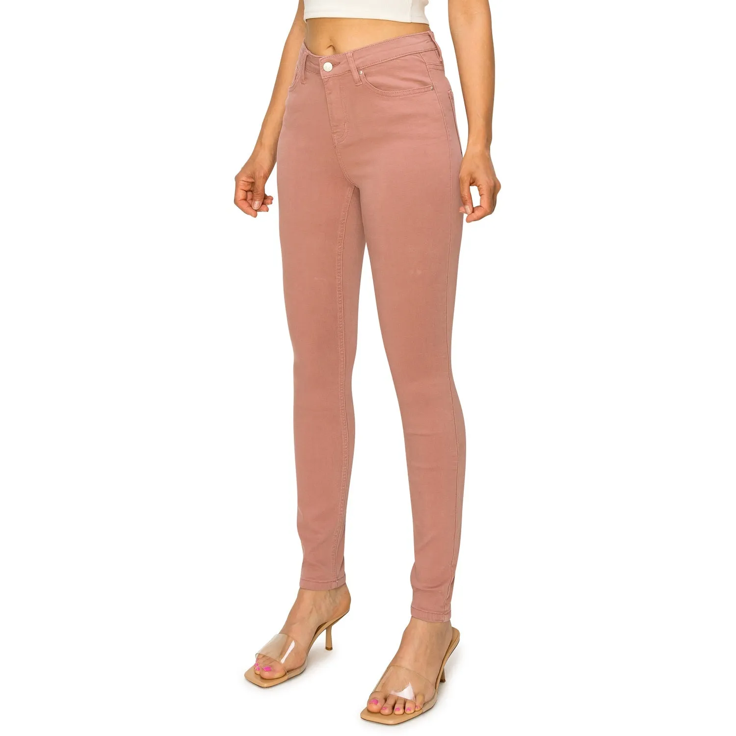 Soft Stretchy High Rise The Everyday Skinny Jeans - Mauve Pink