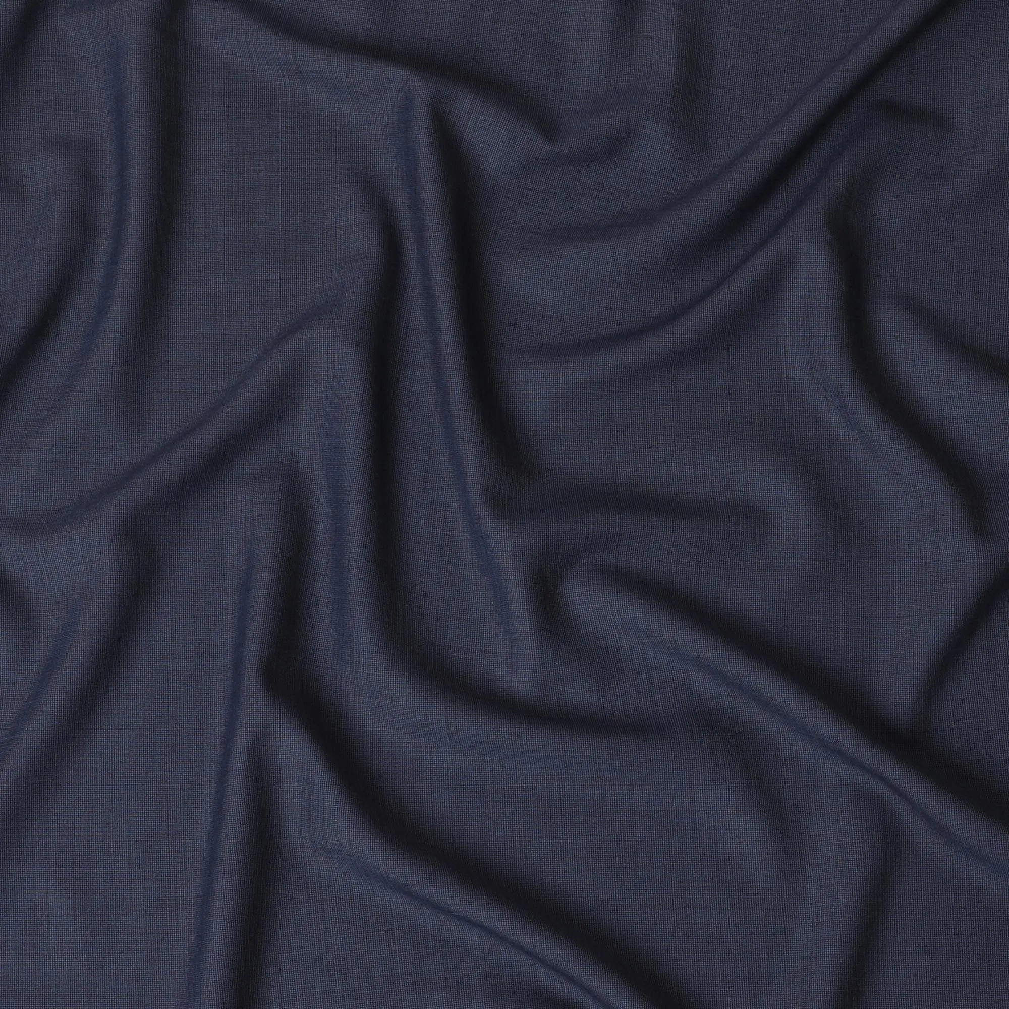 Steel blue plain Premium pure Italian super 150's all wool suiting fabric-14806