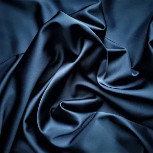 Stretch Polyester Satin Navy