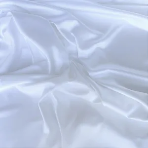 Stretch Polyester Satin White