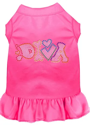 Technicolor Diva Rhinestone Pet Dress Bright Pink Med (12)