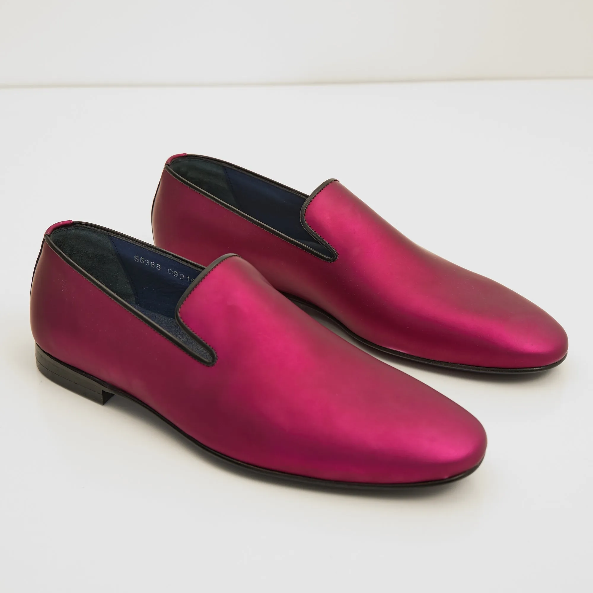 The Formal Leather Loafer - Metallic Fuchsia