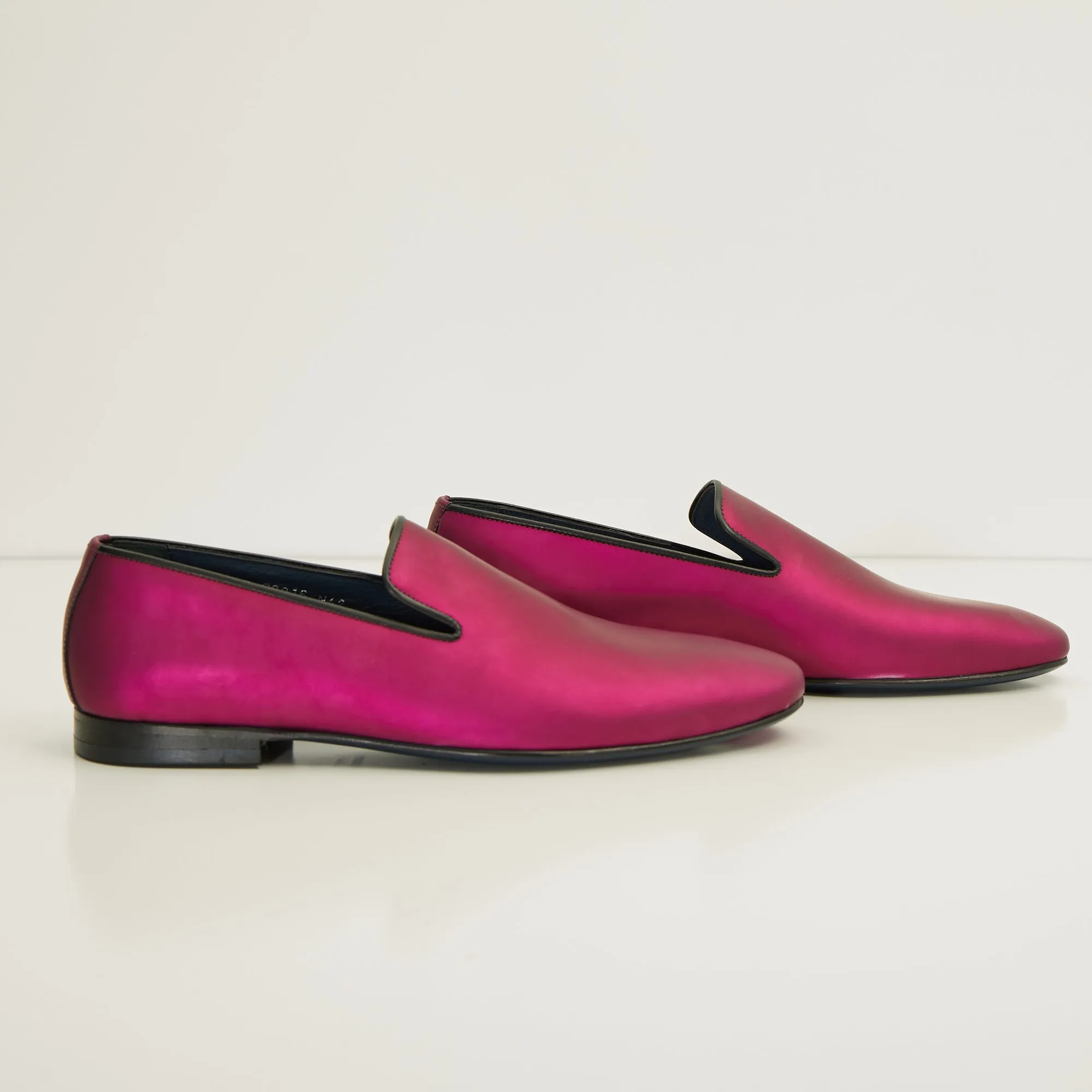 The Formal Leather Loafer - Metallic Fuchsia