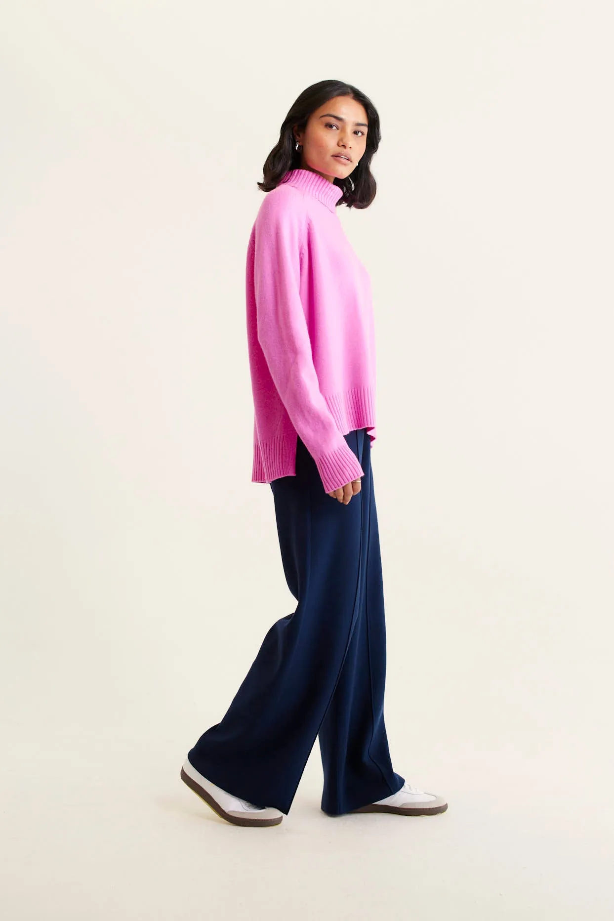 Toastie Merino Cashmere Polo In Lipstick