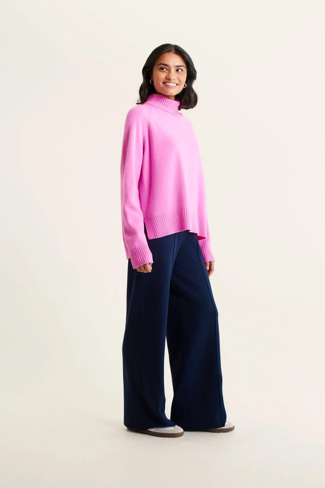 Toastie Merino Cashmere Polo In Lipstick