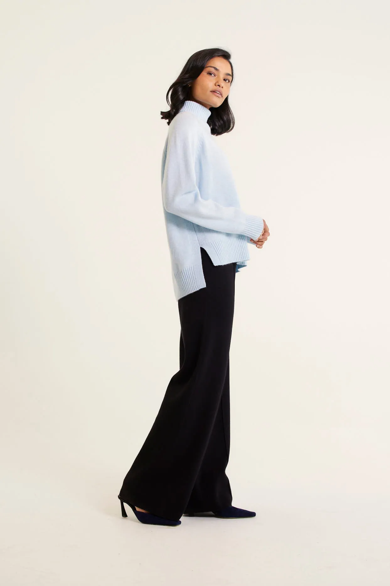 Toastie Merino Cashmere Polo In Pewter