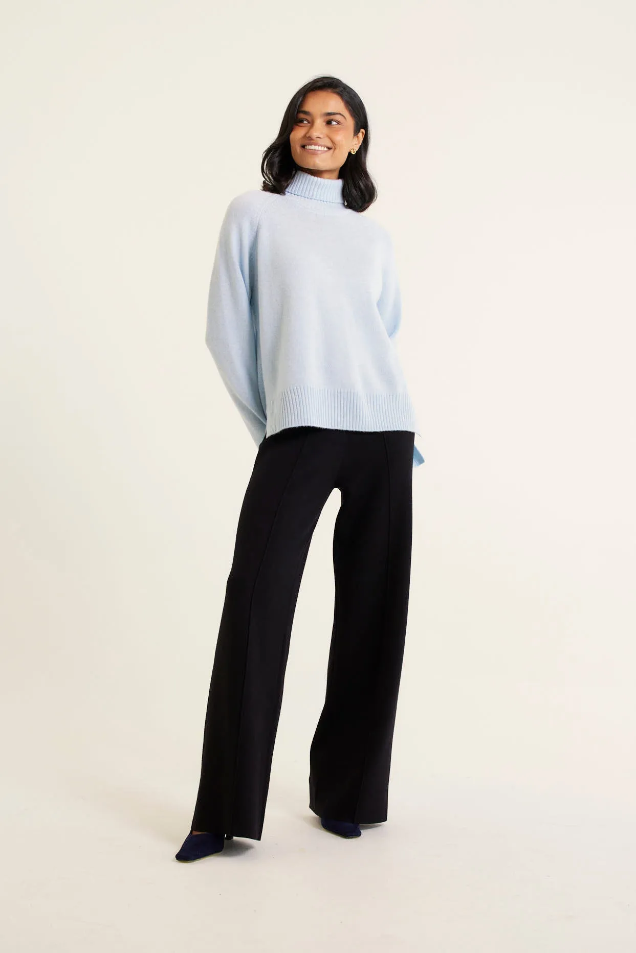 Toastie Merino Cashmere Polo In Pewter