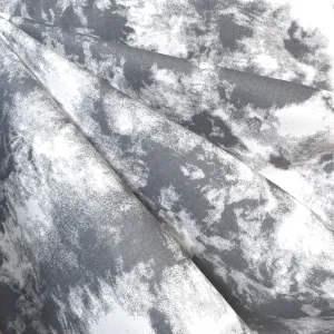 Tonal Abstract Marble Print Denim Grey