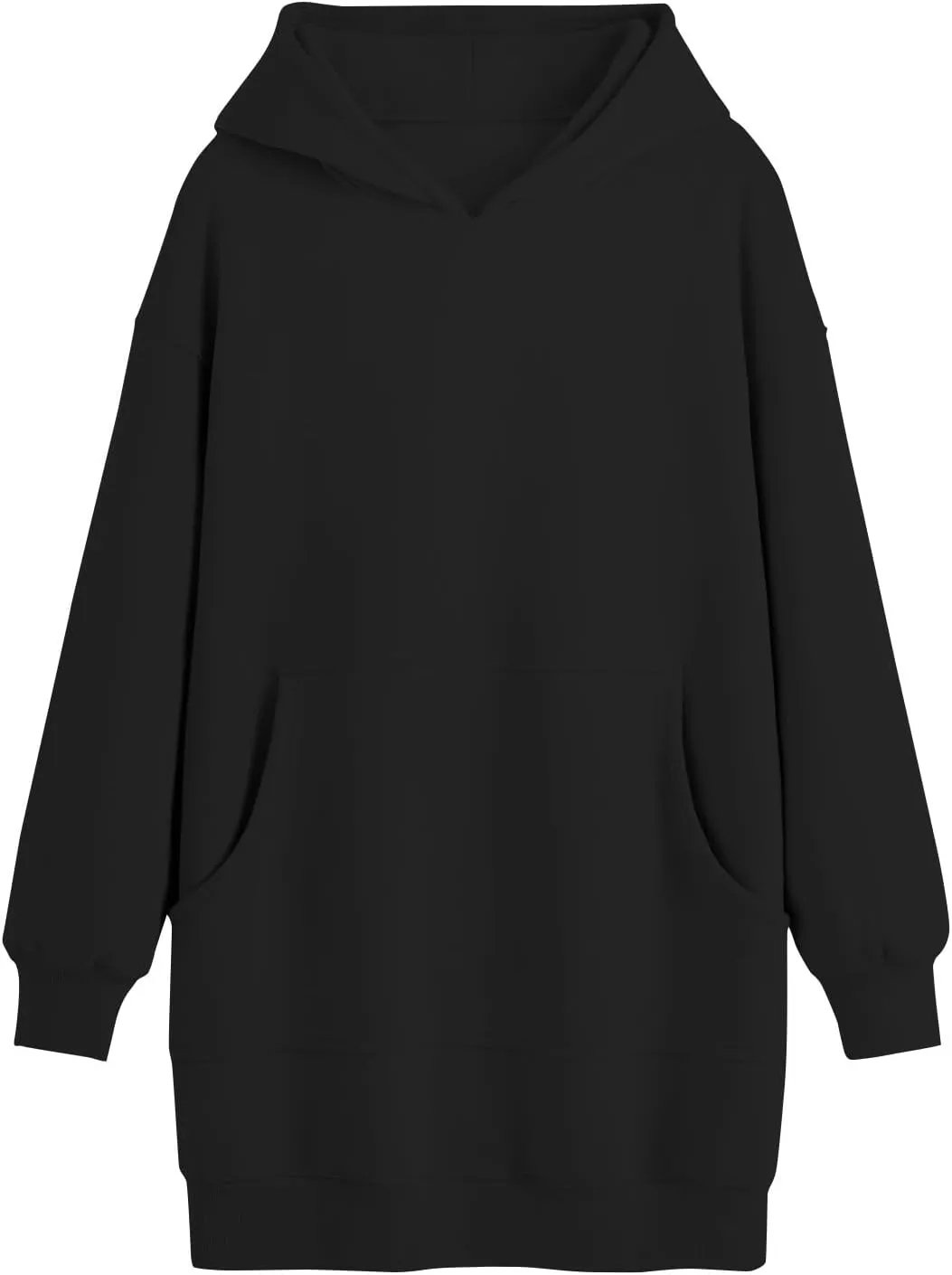 Tunic Hoodies for Women Long Fleece Y2K Hoodie Oversized Sweatshirt Trendy Lightweight Baggy Pullover Fall Outfits