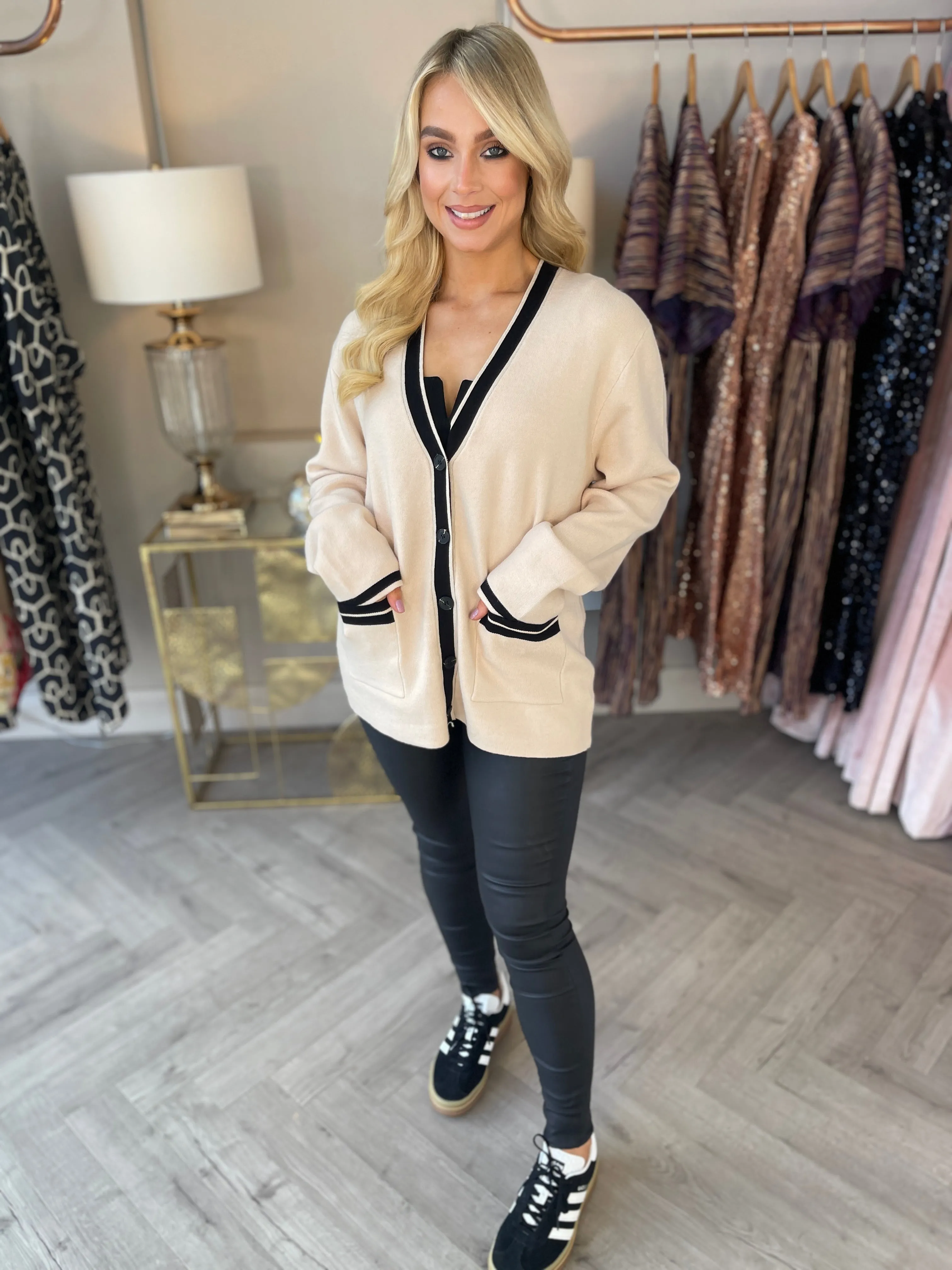 Varsity Cardi Cream