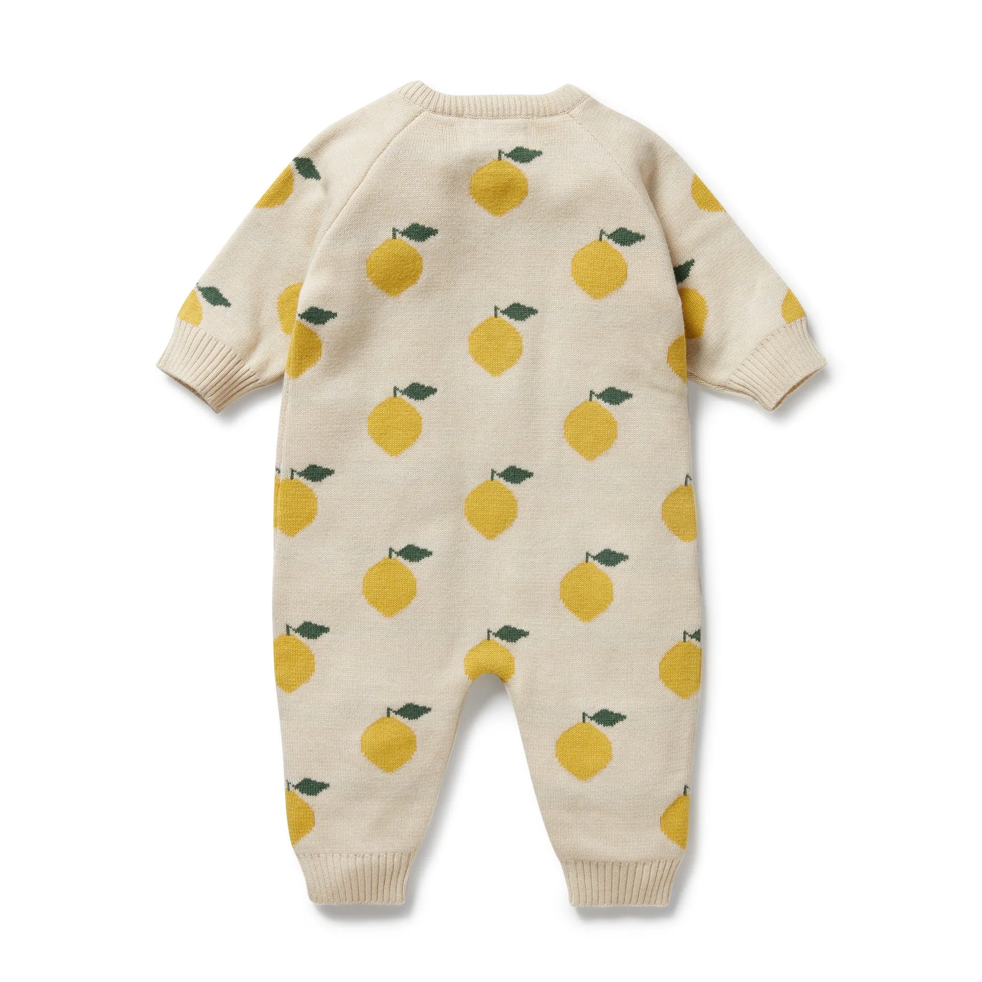 Wilson & Frenchy - Lemony Organic Knitted Jacquard Growsuit