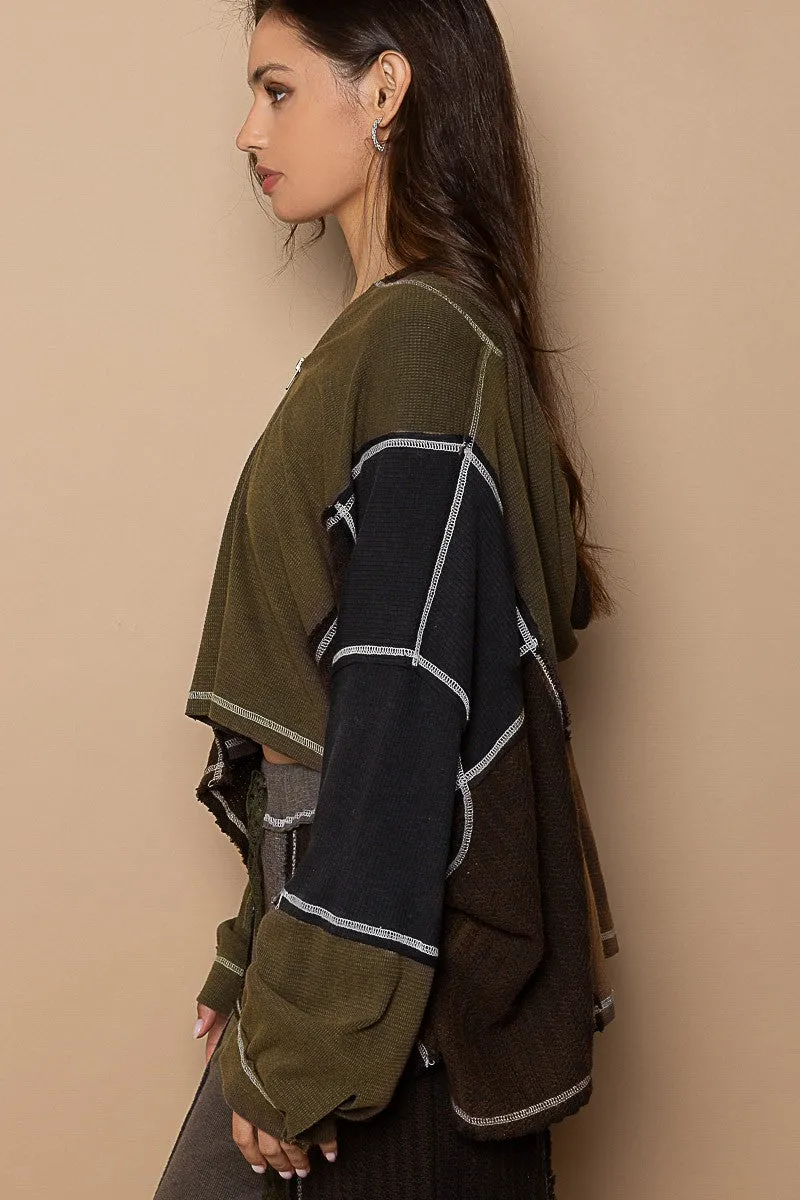 Zandra Raw edge detailed Sweatshirts