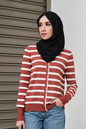 Zoya Sweater - Coral - Sweater Soft Knit Premium Busui Friendly - KW1350140